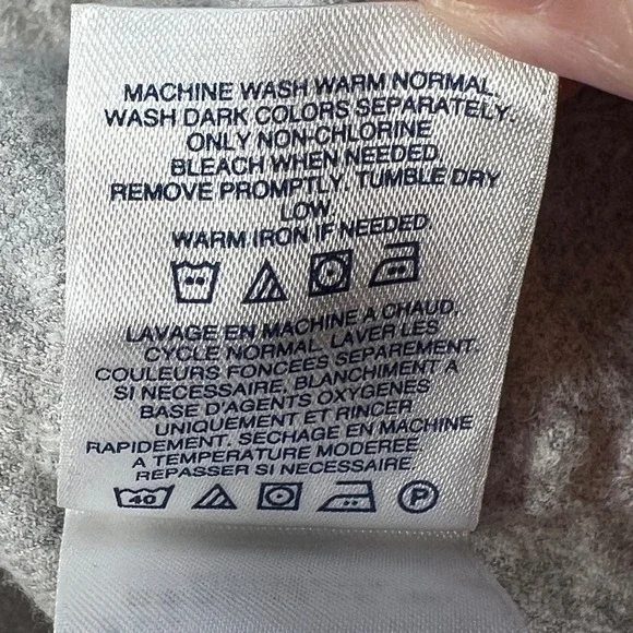 Lands End Grey Flannel Button Down Shirt Mens Large Traditional Fit Long Sleeve - Picture 6 of 9